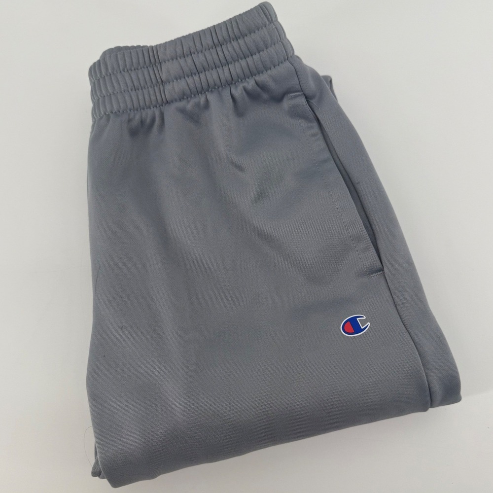 Champion Kids Gray Jogger Pants Elastic Waist Logo Size 10 12